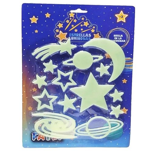 PLANETAS Y ESTRELLAS X9 FLUORCENTES EN BLISTER -4070046 - Image 2