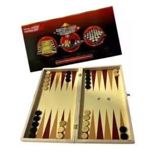 AJEDREZ DAMAS BACKGAMMON DE MADERA -903/0043