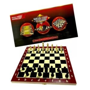 AJEDREZ DAMAS BACKGAMMON DE MADERA -903/0043