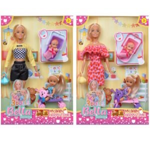 MUÑECA BELLA CON NENA Y BEBE -035-1197