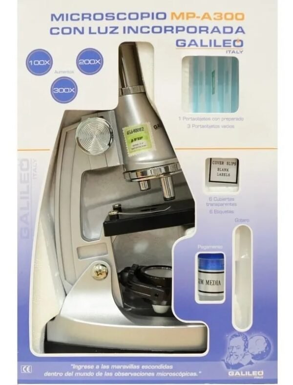 MICROSCOPIO 100/200/300X C/LUZ -MPA300