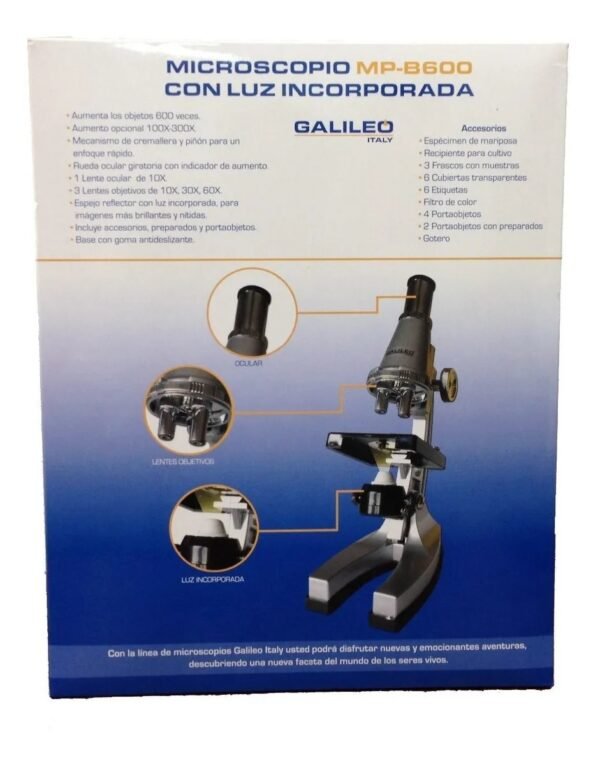 MICROSCOPIO 100/300/600X C/LUZ -MPB600 - Image 3