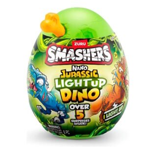 DINO SMASHERS ZURU HUEVO NANO CHICO CON LUZ 5 SORPRESAS -7856