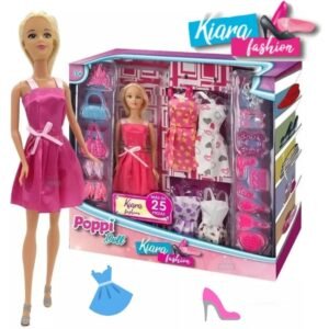 MUÑECA KIARA FASHION C/VESTIDOS Y ACC -5978
