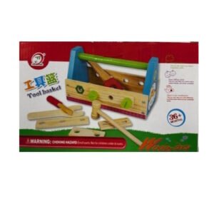 VALIJA DE HERRAMIENTAS DE MADERA CON ACCESORIOS -M497