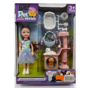 MUÑECA CON MASCOTAS Y ACCESORIOS PET SERIES -9112