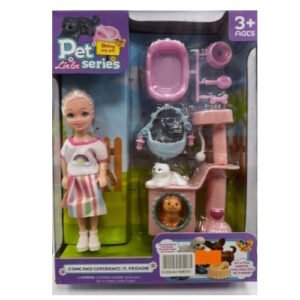 MUÑECA CON MASCOTAS Y ACCESORIOS PET SERIES -9112