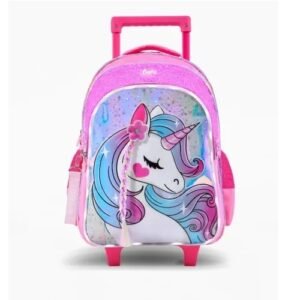 MOCHILA C/CARRO 18″ FOOTY UNICORNIO TRENZA -F1951