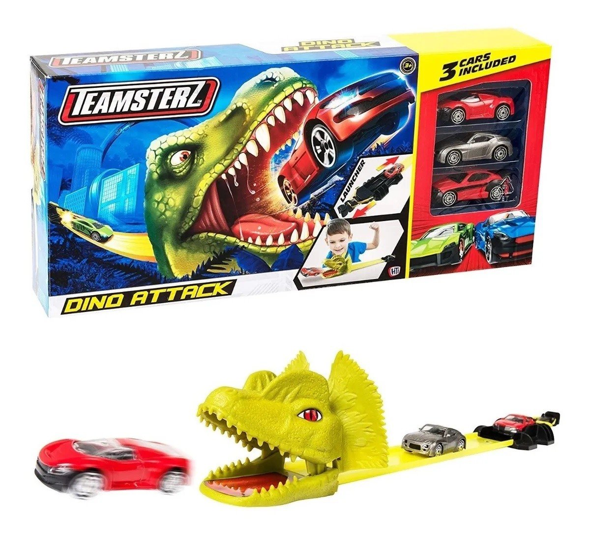 PISTA DINO ATTACK TEAMSTERZ C/3 AUTOS -14094 - Image 3