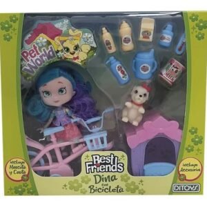 MUÑECA BEST FRIENDS DINA C/BICICLETA -2436