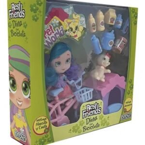 MUÑECA BEST FRIENDS DINA C/BICICLETA -2436