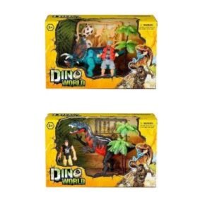 SET DINO WORLD CON DINO Y MUÑECO -8428