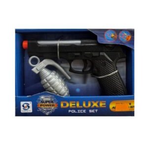 PISTOLA POLICIA A PILAS CON GRANADA -BL4128