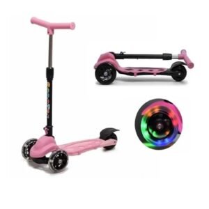 MONOPATIN 3 RUEDAS ROSA C/LUZ -7805/3