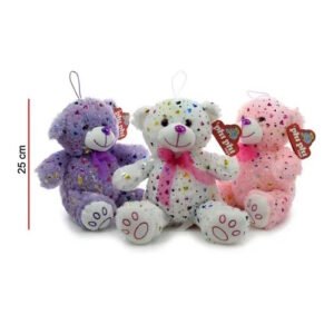 OSO 25CM CON CORAZONCITOS APLICADOS  -4161