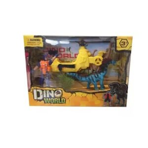 SET DINOSAURIO CON SOLDADO Y HELICOPTERO -BL6759