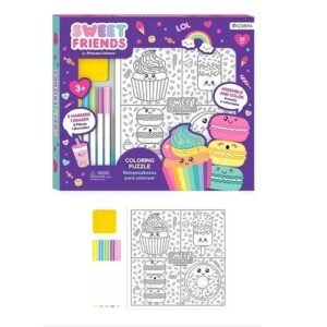 PUZZLE PARA COLOREAR SWEET FRIENDS 25 PZAS -SF500