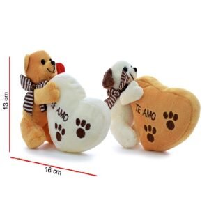 OSO/PERRO CON CORAZON 16CM -2055