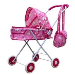 COCHE CUNA PARA MUÑECA METALICO GRANDE CON BOLSO -017/0641