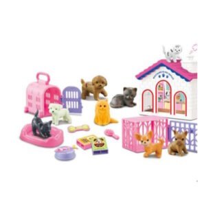 CASA DE MASCOTAS CON FIGURAS X8 -053/0764