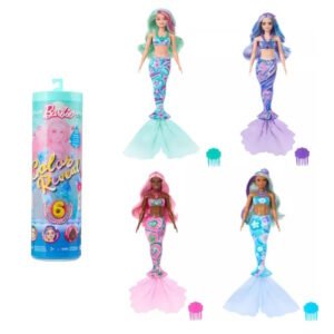 BARBIE COLOR REVEAL SIRENA CON SORPRESAS -HRK12/HTH45