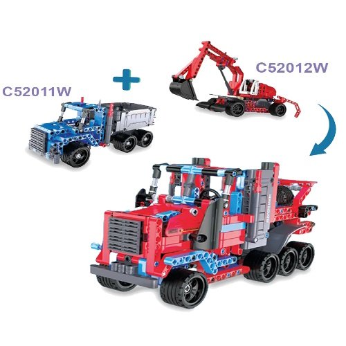 BLOQUES TECHNIC CADA DUMP TRUCK PULLBACK 301 PCS -C52011W - Image 4