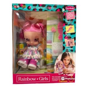 MUÑECA RAINBOW GIRL TATOO ROSA -BA0760