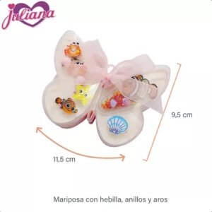 JULIANA ACCESORIOS PARA EL PELO ESTUCHE MARIPOSA -SISJUL098