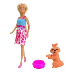 MUÑECA BONNIE PINK CON MASCOTA -LADB162