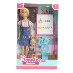 MUÑECA BONNIE PINK MAESTRA CON ALUMNA -LADB511