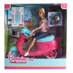 MUÑECA BONNIE PINK CON SCOOTER -LADB089