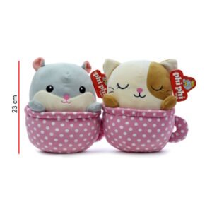 GATITO EN TAZA SPANDEX 23CM -8196
