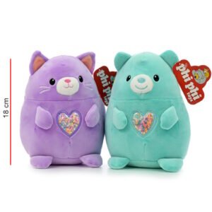 ANIMALITO CON CORAZON TRANSPARENTE 18CM -8214