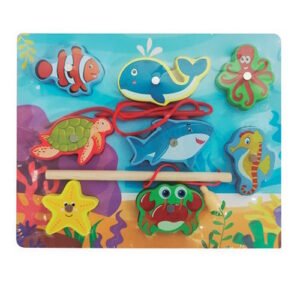 JUEGO DE PESCA MAGNETICO ENCASTRES DE MADERA -MA32