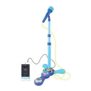 MICROFONO DE PIE AZUL CON LUZ Y MP3 -7355/4
