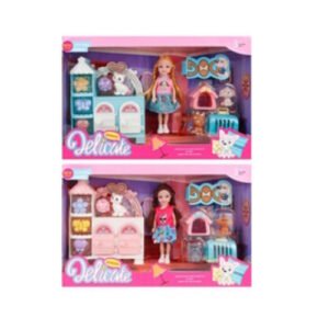 MUÑECA DELICATE HABITACION CON MASCOTA -ZY1592591