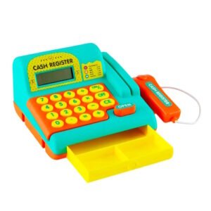 CAJA REGISTRADORA VERDE Y NARANJA A PILAS -ZY1543708