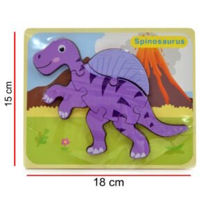 PUZZLE DE MADERA DINOSAURIO 6 PIEZAS -M325