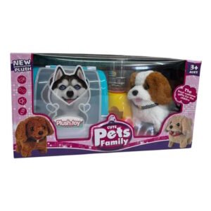 MASCOTA PERRITO A PILAS CUTE PET FAMILY CON ACCESORIOS -6950