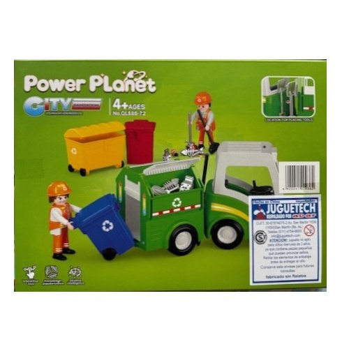 POWER PLANET BARREDOR Y PUESTO DE RECICLAJE CON FIGURAS -6980 - Image 2