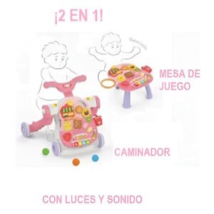 CAMINADOR 2 EN 1 MESA DIDACTICA CON LUZ Y SONIDO -PF13