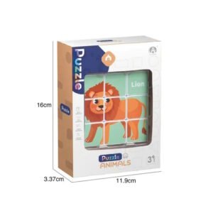 PUZZLE CUBOS X9 PIEZAS ANIMALES DE LA SELVA -RP81
