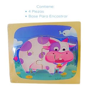 PUZZLE DE MADERA 4 PIEZAS -M388