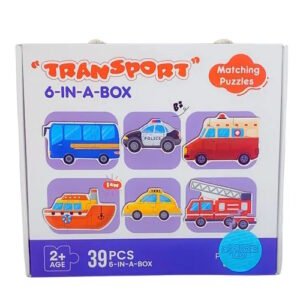 PUZZLE INFANTILES X6 TRANSPORTES EN CAJA 39 PIEZAS -RP53