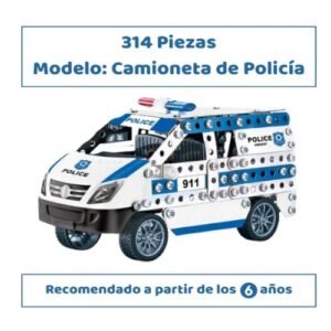 MECANO METAL CAMIONETA POLICIA 314 PIEZAS -ZY1681322