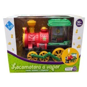 LOCOMOTORA A VAPOR CON LUZ Y SONIDO -8121