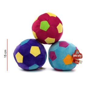 PELOTA DE PELUCHE CON SONAJERO 15CM -2299