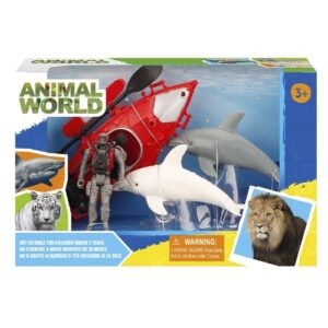 SET ANIMAL WORLD CON DELFINES Y MUÑECO -CKSUR0739