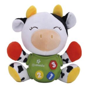 VAQUITA DE PELUCHE CON LUZ Y SONIDO BABYLIONI -7172