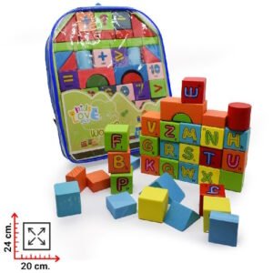 BLOQUES DE MADERA EN MOCHILA -M398